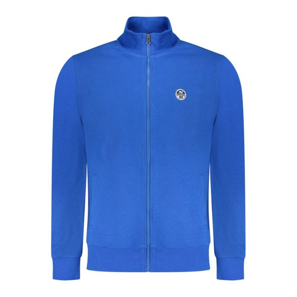 North Sails Blue Cotton Men Men's Sweatshirt